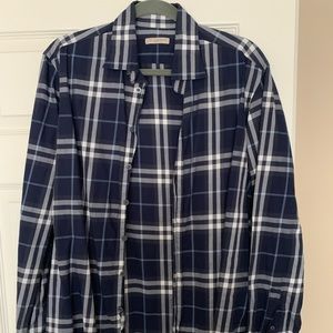 Burberry - Blue Plaid M Button Up Shirt